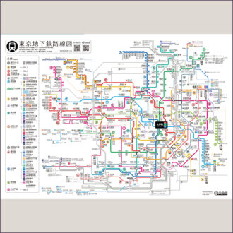 東京の地下鉄路線図 2023 ミニポスター