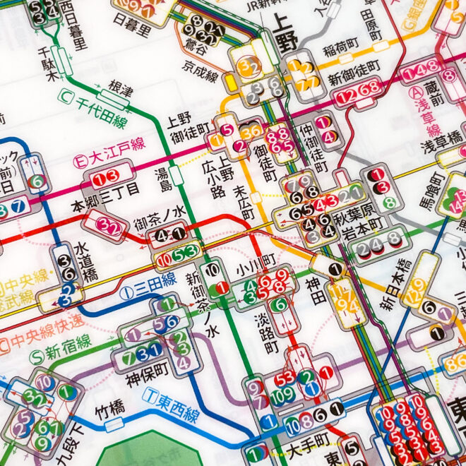 東京の地下鉄ハイブリッド路線図 2025 クリアファイル - 画像 (3)