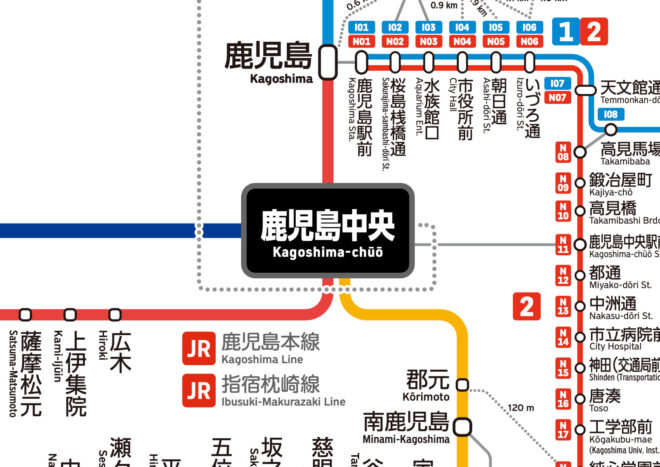 46 鹿児島鉄道路線図 (デジタル)